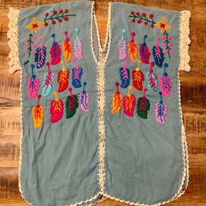 Hand embroidered cotton shirt